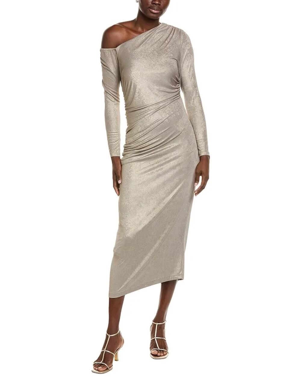 Taylor Women's Maxi Dress Tan Size 4 3830